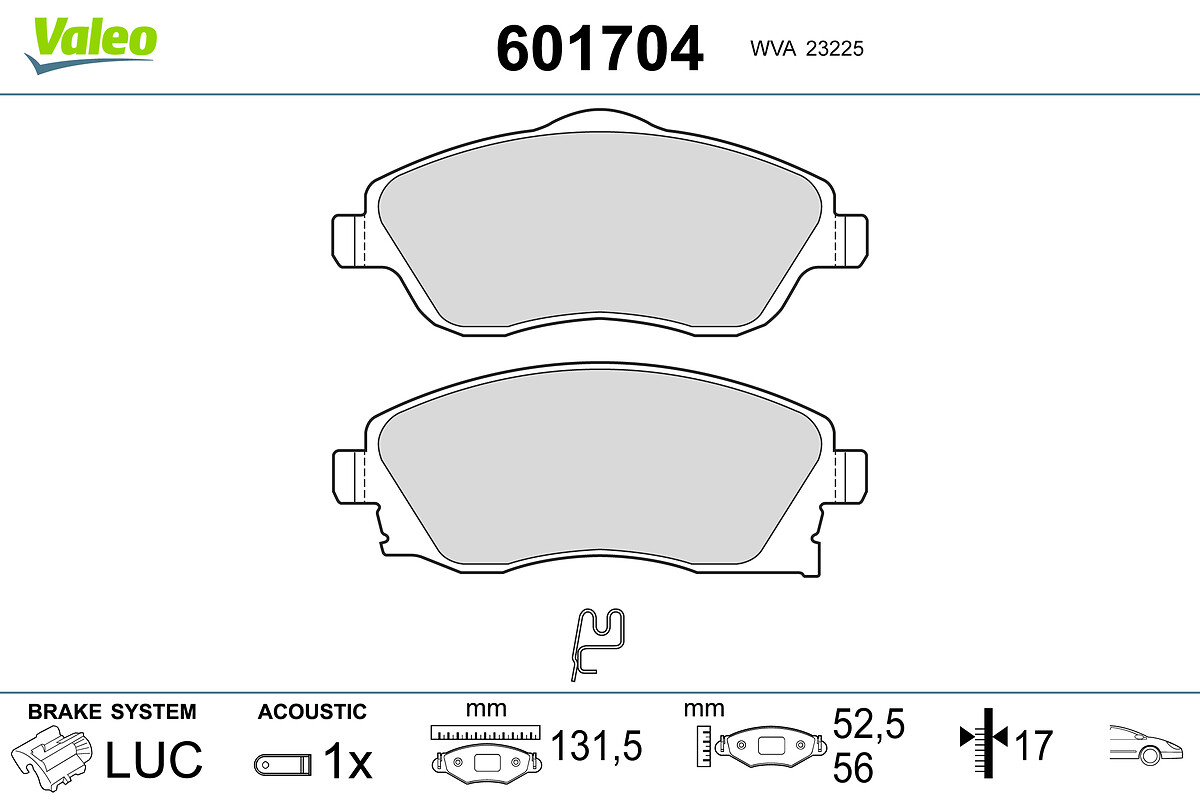 BRAKES PADS OPEL COMBO CORSA C MERIVA FR